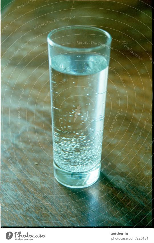 Water Food Beverage Drinking Cold drink Drinking water Glass Tumbler Considerable Fresh Mineral water Colour photo Subdued colour Interior shot Close-up Detail