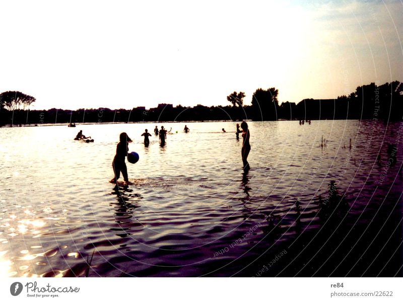 Water games Rottersee Sun Lake Reflection Cologne Shadow sunny day