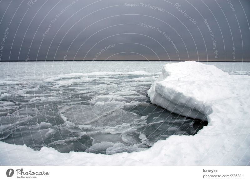 Baltic Sea ... or Antarctica? Ocean Winter Snow Nature Water Horizon Weather Ice Frost Deserted Relaxation Cold Blue Gray White Loneliness Apocalyptic sentiment