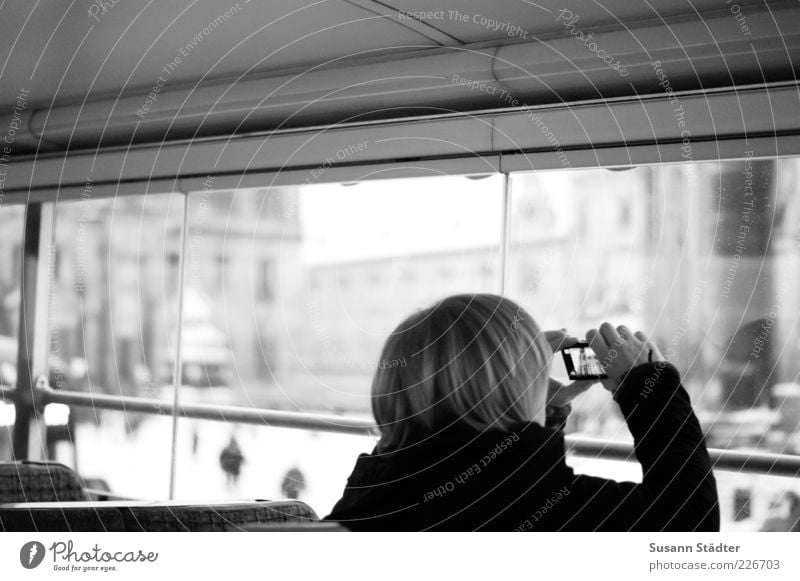 SIGHTSEEING Vacation & Travel Tourism Sightseeing City trip Head Hair and hairstyles Old town Discover Tourist Attraction Dresden Bus Human being Pane Window