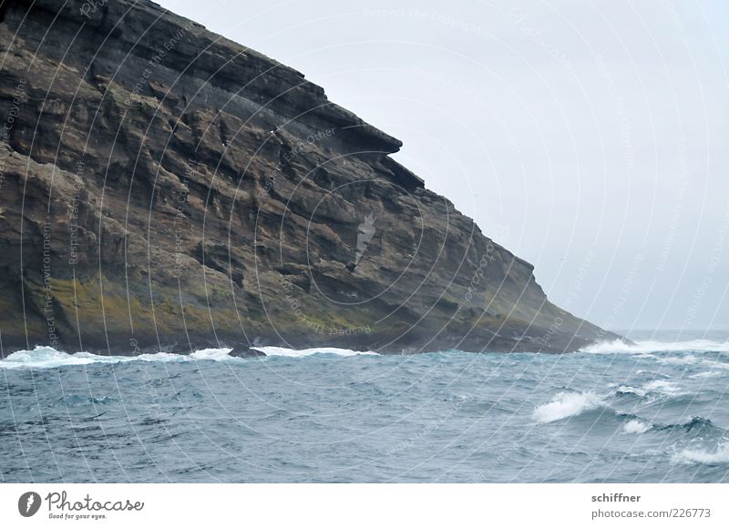 steep Nature Landscape Elements Water Clouds Horizon Bad weather Wind Gale Rain Rock Volcano Waves Coast Bay Fjord Reef Ocean Island Threat Dramatic Iceland