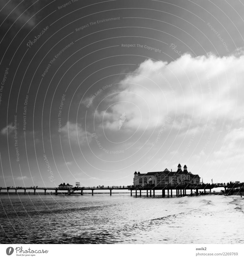 waterway Vacation & Travel Tourism Summer vacation Crowd of people Environment Landscape Air Water Sky Clouds Horizon Beautiful weather Waves Coast Beach