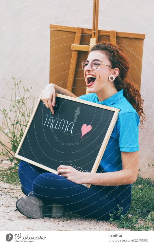 Young teacher teaching to read Lifestyle Joy Wellness Mother's Day Education Kindergarten School Classroom Blackboard Teacher Work and employment Profession