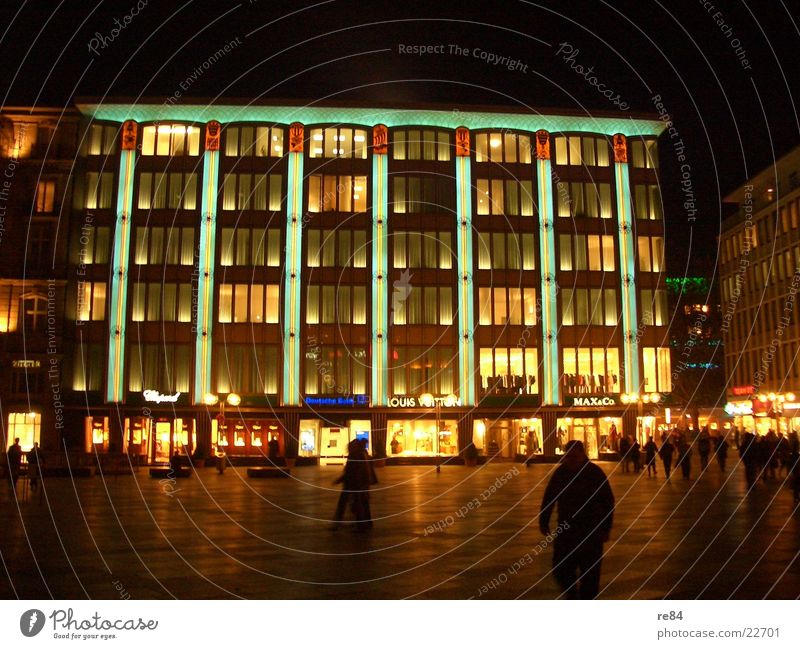 festive lighting in cologne Light Dark Night Moody Lighting Cologne Shopping center Window Playing Illuminate Gaudy Across House (Residential Structure)