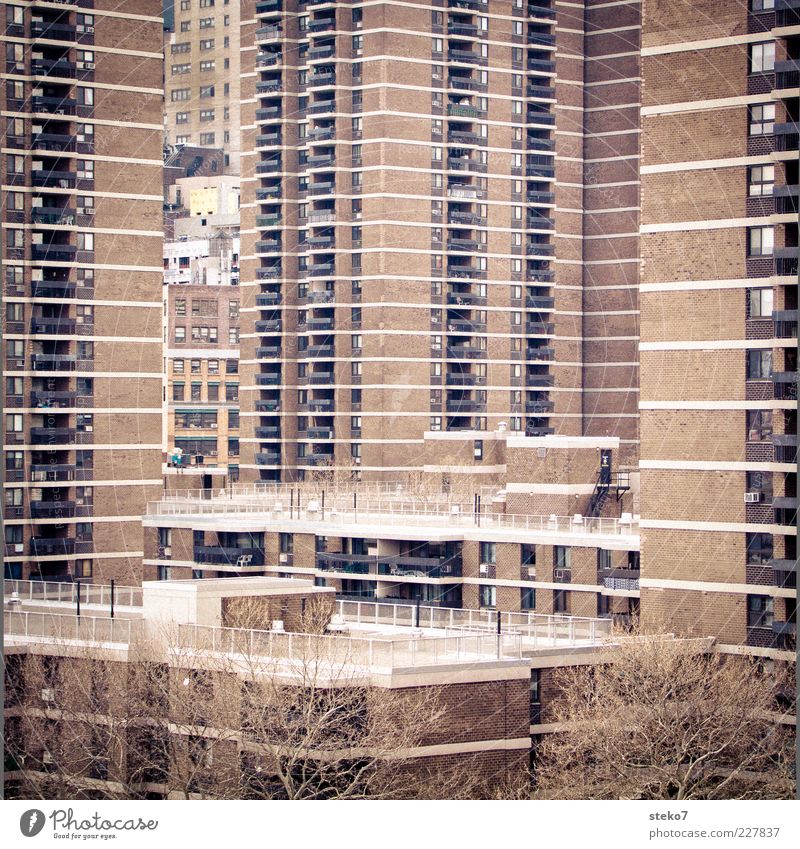 balcony views New York City Overpopulated House (Residential Structure) High-rise Balcony Hideous Gloomy Town Narrow Development area Settlement Ghetto