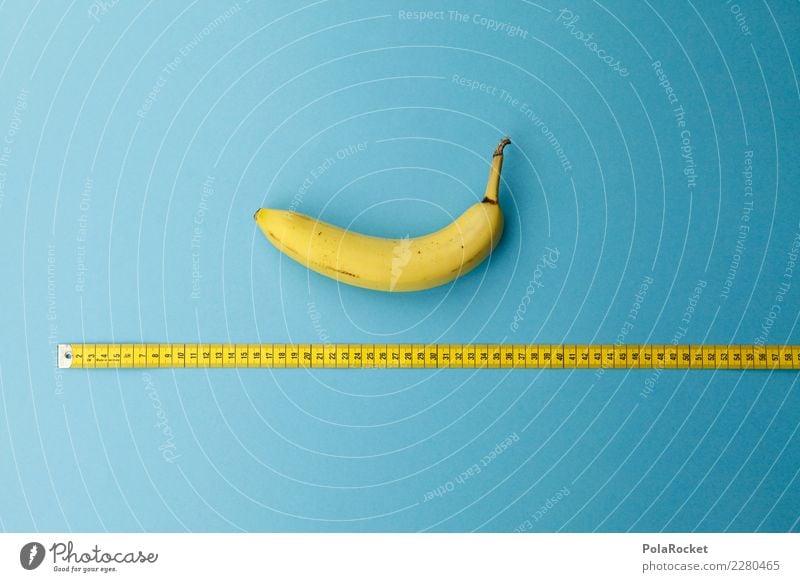 #AS# To the length ... Fitness Sports Training Eating Banana Fruit Tape measure Yellow Blue Length Size Measure Diet Nutrition Healthy Eating Vitamin