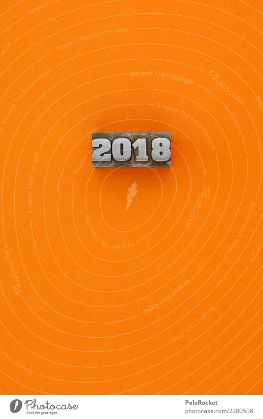 #AS# orange 2018! Art Esthetic Orange Orange-red 2017 New Year's Eve Graph Colour photo Multicoloured Interior shot Studio shot Close-up Detail Experimental