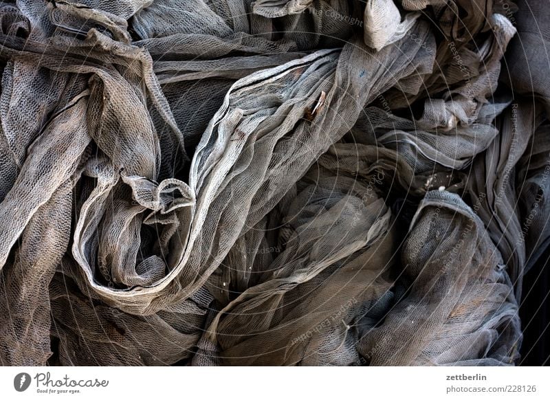 mermaid Net Wrinkles Folds Chaos Cloth Colour photo Subdued colour Exterior shot Close-up Detail Copy Space left Copy Space right Copy Space top