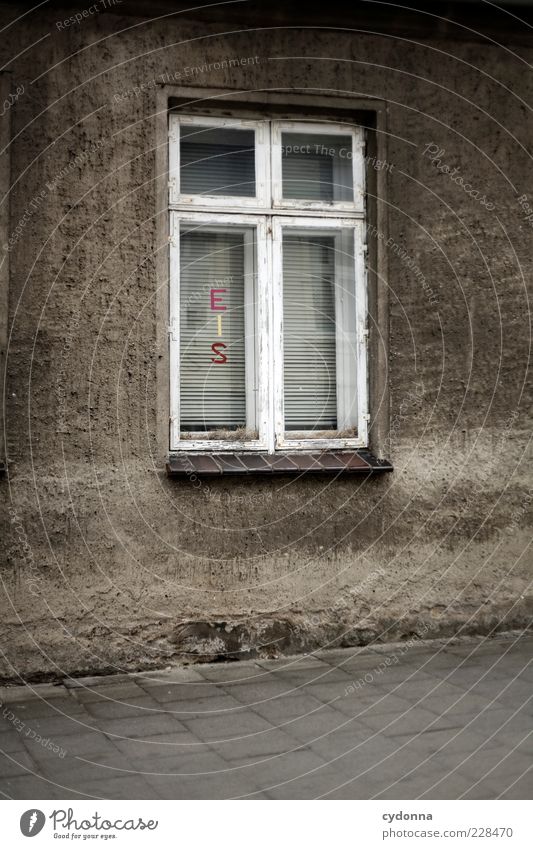 EIS from next door House (Residential Structure) Wall (barrier) Wall (building) Window Characters Esthetic Expectation Curiosity Offer Sidewalk Typography Clue