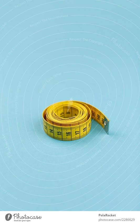 #AS# SIZE String Esthetic Yellow Blue Measure Tape measure Calorie Diet Centimeter Rolled Colour photo Subdued colour Interior shot Studio shot Close-up Detail