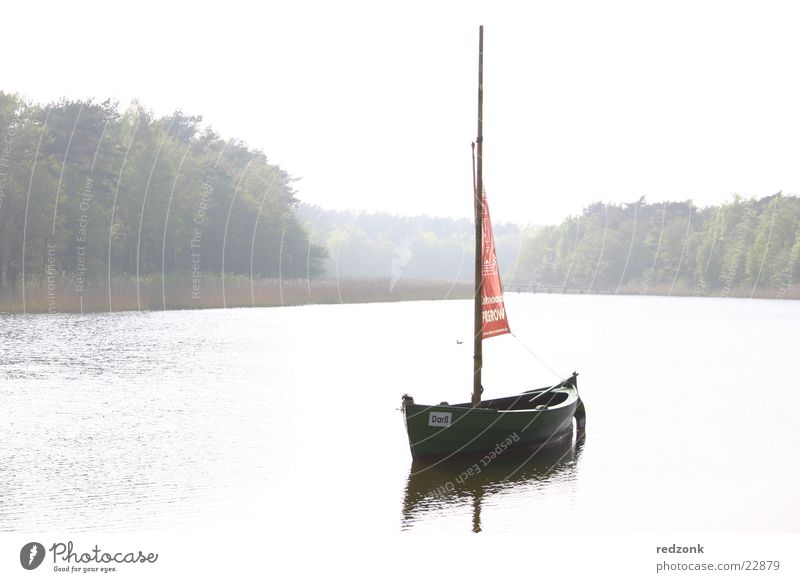 sailboat Watercraft Prerow Lake Reflection Navigation Sail Coast Landscape Fog Bright River