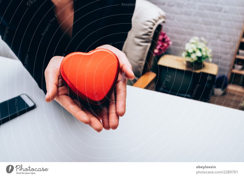 hand holding a red heart, valentine's day love Life Human being Woman Adults Mother Grandmother Hand Heart Old Love Together Red Black Passion Compassion