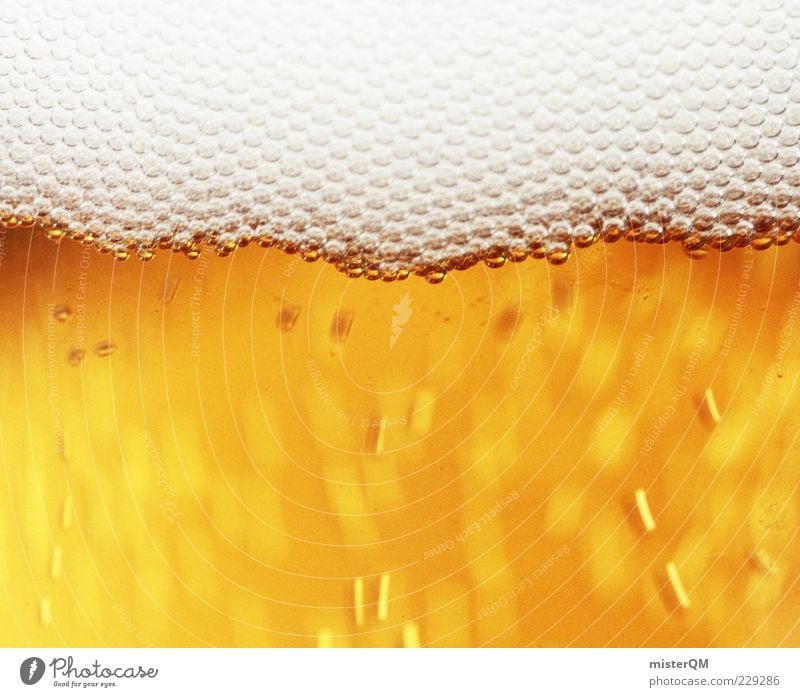 O' taps isch. Alcoholic drinks Beer Froth Fresh Refreshment Yellow-gold Carbonic acid Blow Intoxicant Delicious Colour photo Interior shot Studio shot Close-up