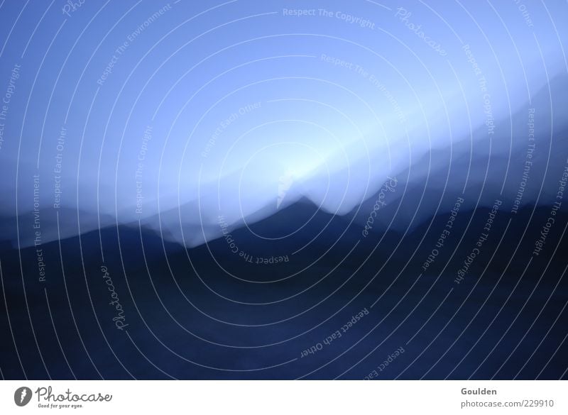 hairdryer Calm Mountain Nature Landscape Cloudless sky Night sky Weather Wind Gale Fog Rock Alps Peak Movement Far-off places Blue Power Wanderlust Esthetic