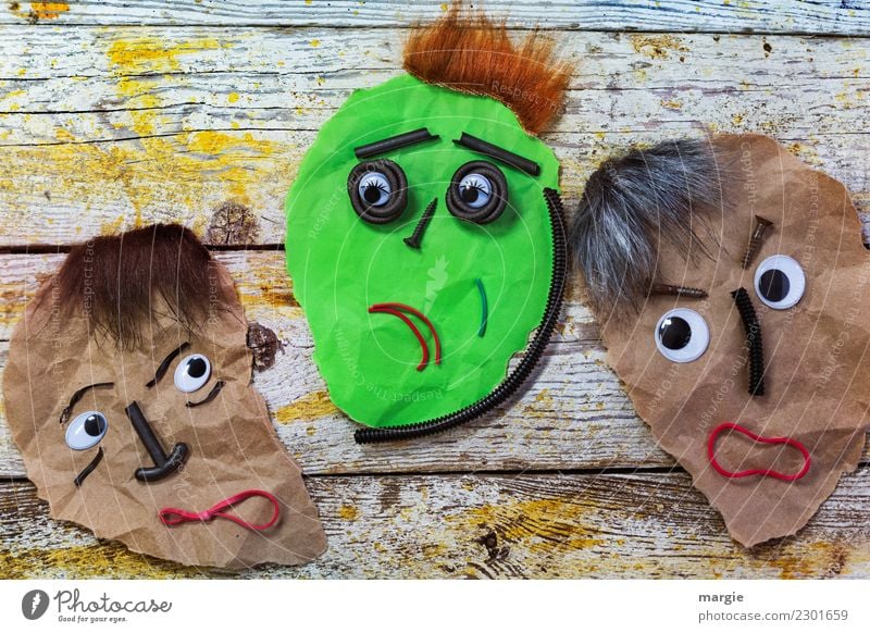 Emotions...cool faces: On Ash Wednesday everything is over! 3 collages Human being Masculine Feminine Androgynous Woman Adults Man Face Eyes Nose Mouth Brown