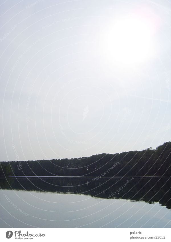 lake Lake Reflection Tree Forest Bright Sun Day Water Heaven. Pale.