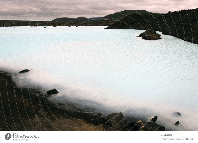 mineral water | Iceland Mountain Blue Loneliness Uniqueness Relaxation Rock Vacation & Travel Travel photography Wanderlust Freedom Gray Hot Sky Horizon Lagoon