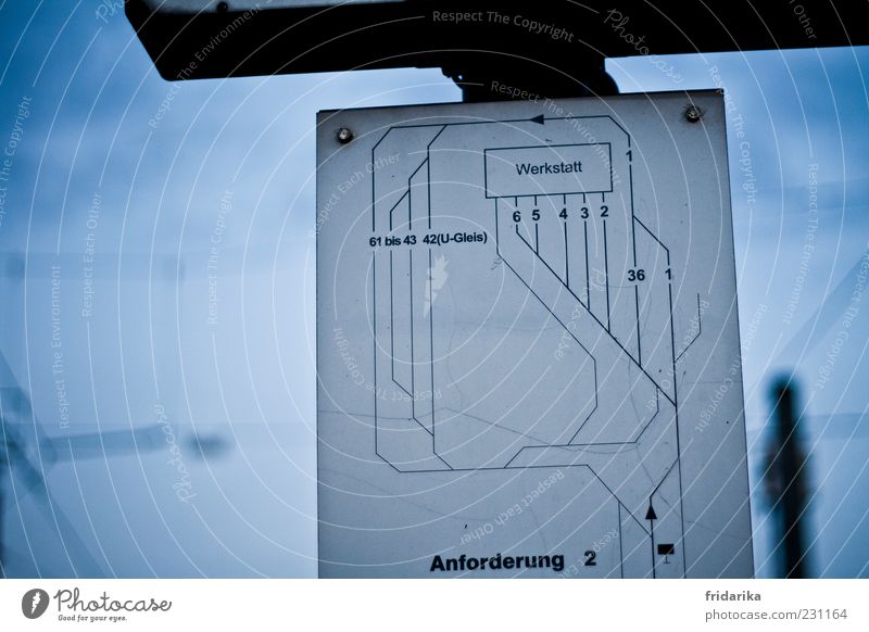 signpost Industrial plant Factory Signs and labeling Information Railroad system Digits and numbers Line Arrow Net Network Beginning Movement Services