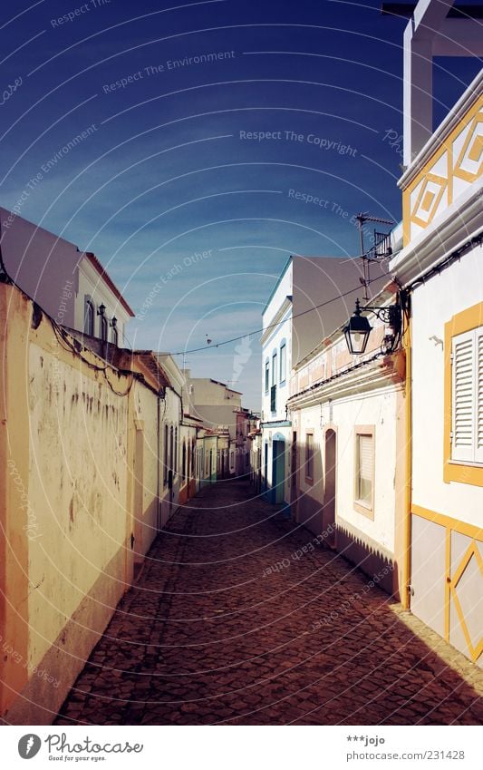 united colours of portugal. Ferragudo Vacation & Travel Town Old town Alley Portugal Narrow Algarve Play of colours Colour Central perspective