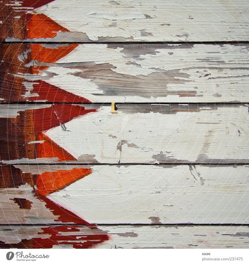 Woodstock Facade Sign Line Flag Old Dry White Decline Transience Change Wall (building) Fence Wooden board Prongs Orange Background picture Ravages of time