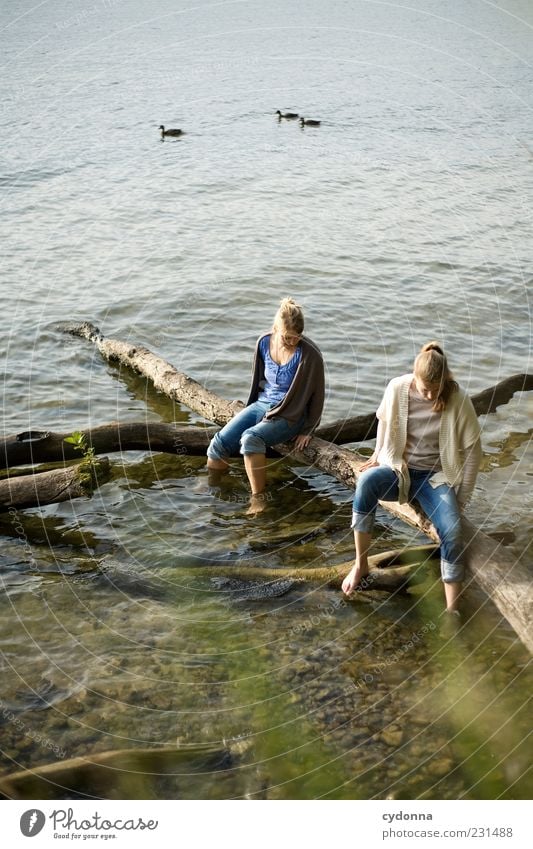 on the water Lifestyle Harmonious Well-being Contentment Relaxation Calm Vacation & Travel Trip Far-off places Freedom Summer vacation Human being Young woman