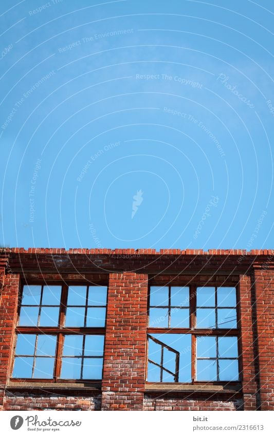 A dilapidated house without a roof, with an open window in front of the sky. Sky Weather House (Residential Structure) Wall (barrier) Wall (building) Facade