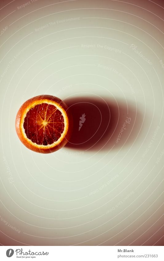 .blood orange Fruit Orange Vegetarian diet Delicious Round Juicy Gray Red Sliced Colour photo Deserted Copy Space right Copy Space top Copy Space bottom Day