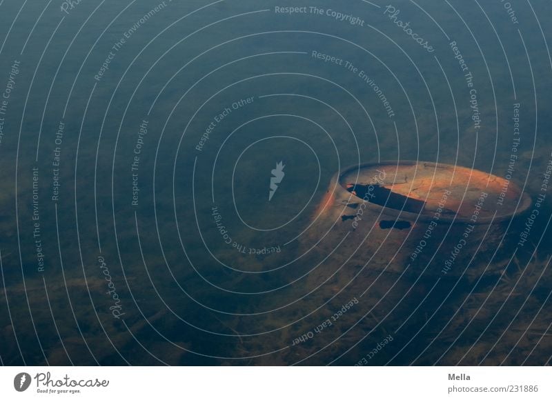 Stepped in the barrel Environment Water Pond Lake Keg Metal Rust Old Wet End Apocalyptic sentiment Sustainability Nature Environmental pollution Decline