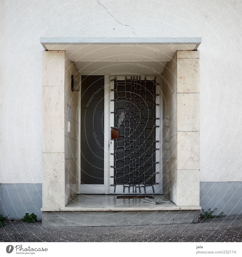 entrance House (Residential Structure) Manmade structures Building Architecture Facade Door Gloomy Entrance Front door Colour photo Exterior shot Deserted Day