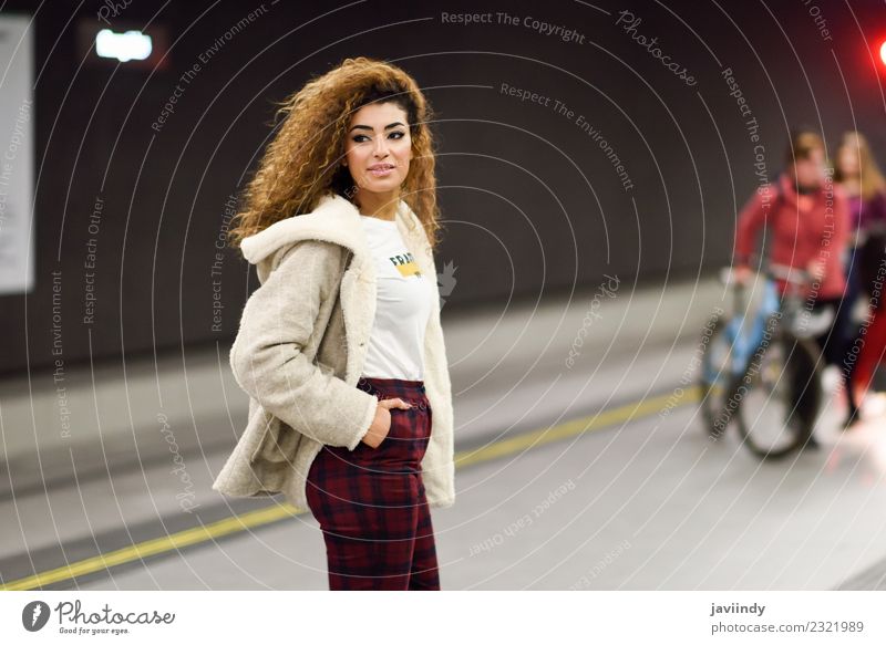 Young woman waiting her train in a subway station Lifestyle Style Vacation & Travel Tourism Trip Human being Youth (Young adults) Woman Adults 1 18 - 30 years