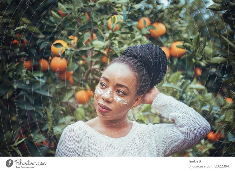 Young woman in orange plantation Nutrition Eating Organic produce Vegetarian diet Slow food Orange Lifestyle Health care Healthy Eating Wellness Well-being