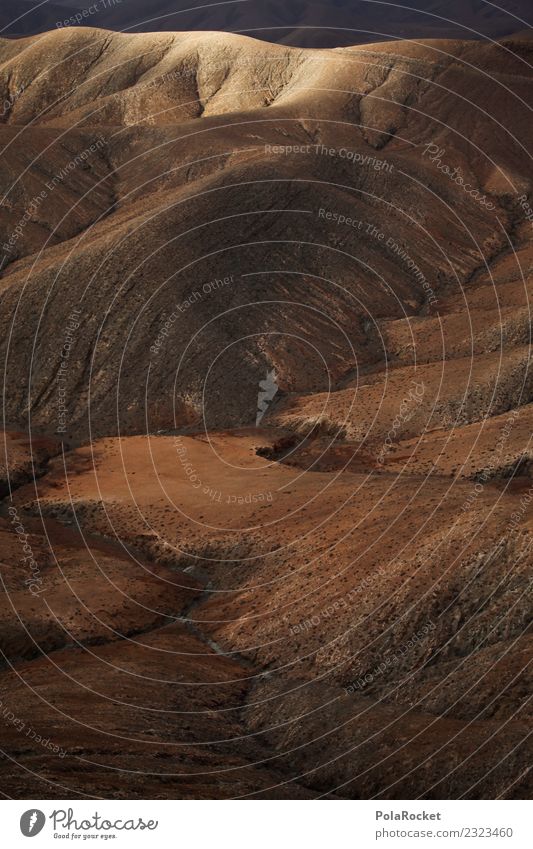 #AS# Shadow play II Environment Nature Bright Mountain Vantage point Light Sunbeam Desert Sparse Belief Hope Miracle of Nature Magic Fuerteventura Brown