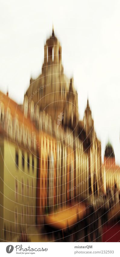 Dresden - wipe and gone III Frauenkirche Facade Baroque Culture Cultural monument Manmade landscape Cultural center Landmark Church Colour photo Exterior shot