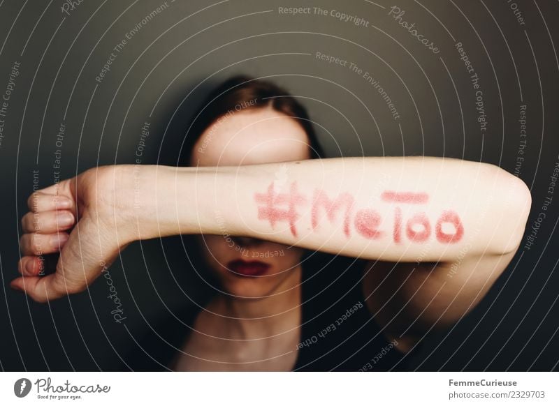 Woman showing #MeToo on her arm Feminine Young woman Youth (Young adults) Adults 1 Human being 18 - 30 years 30 - 45 years Sign Characters Sex Sexuality