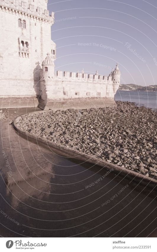 steady momentum Water Lisbon Portugal Capital city Port City Old town Manmade structures Tourist Attraction Landmark Tower of Belem Calm Protection Power