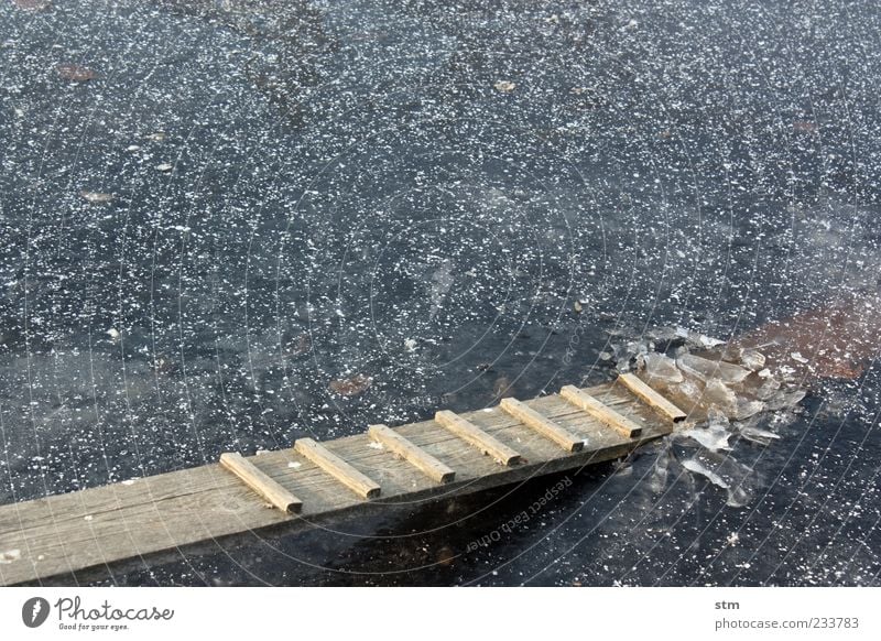 The ice is broken. Water Winter Ice Frost Pond Lake Dirty Sharp-edged Fluid Cold Broken Wet Blue unstairs Frozen Breach Ice floe Ice sheet Colour photo