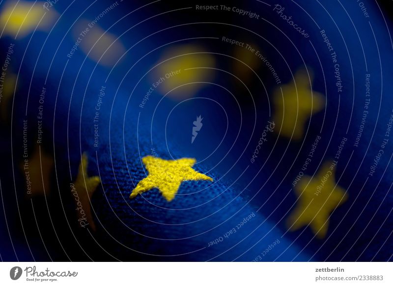 Constellation Europe Star (Symbol) European flag European parliament Flag Cloth Wrinkles Waves Bulge Landmark Alliance Parliament Coalition Characters