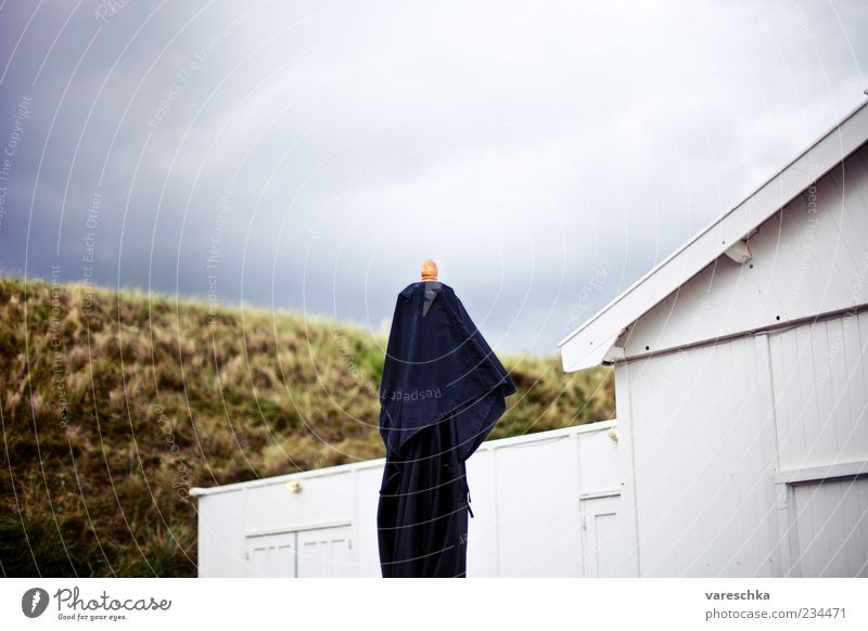 before the storm Storm House (Residential Structure) Roof Sign Threat Fear Colour photo Subdued colour Exterior shot Deserted Neutral Background Hut Grass