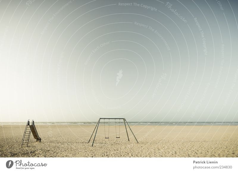 Spiekeroog | Playground at the beach Far-off places Freedom Beach Ocean Island Waves Environment Landscape Elements Air Weather Plant Coast North Sea Sand