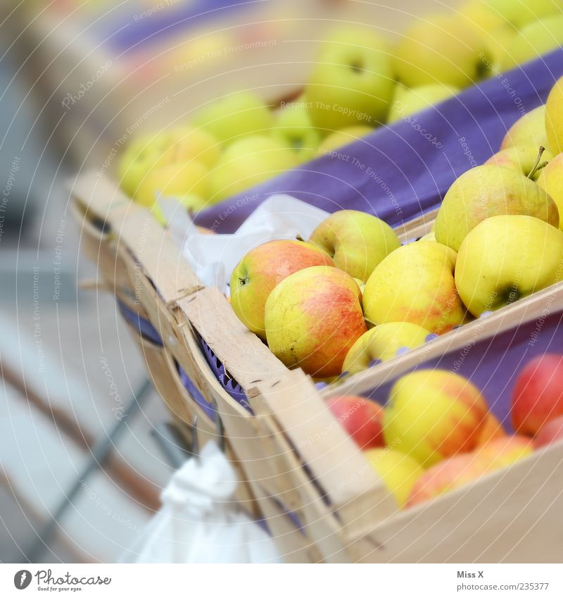 apple boxes Food Fruit Apple Nutrition Organic produce Vegetarian diet Fresh Delicious Juicy Sour Sweet Box of fruit Farmer's market Fruit store Harvest