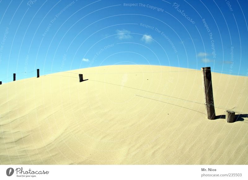 landscape Nature Landscape Sand Summer Climate Beautiful weather Hill Beach North Sea Calm Contentment Dune Fence post Drought Wanderlust Pole Sandheap Warmth