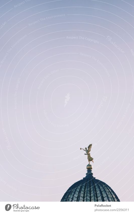 #A# Dresden angel hood Art Esthetic Angel Datura Statue Tourist Attraction Old town Saxony Colour photo Subdued colour Exterior shot Detail Experimental