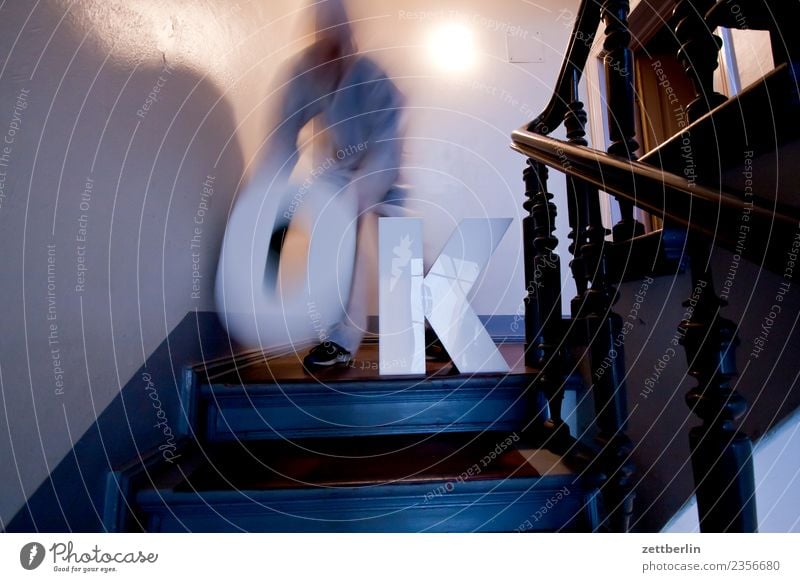 OK (8) Landing Descent Downward Go up Upward Handrail Banister House (Residential Structure) Man Apartment house Human being Deserted