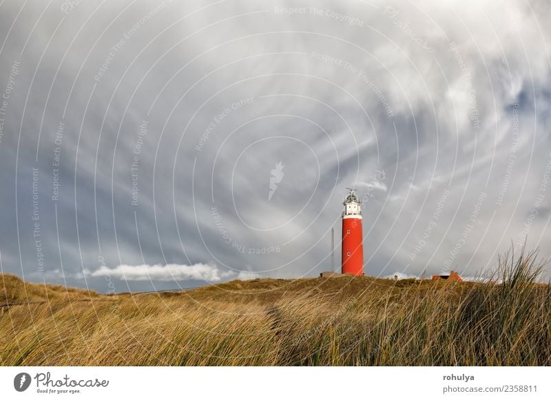 dramatic sky over ed lighthouse on hill, Texel, Netherlands Vacation & Travel Island Nature Landscape Sky Clouds Weather Beautiful weather Gale