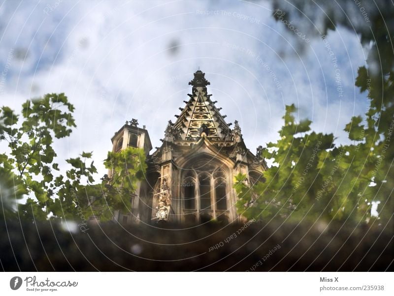 ulmer cathedral in the puddle Church Dome Tower Manmade structures Building Architecture Tourist Attraction Landmark Gigantic Large Religion and faith Ulm