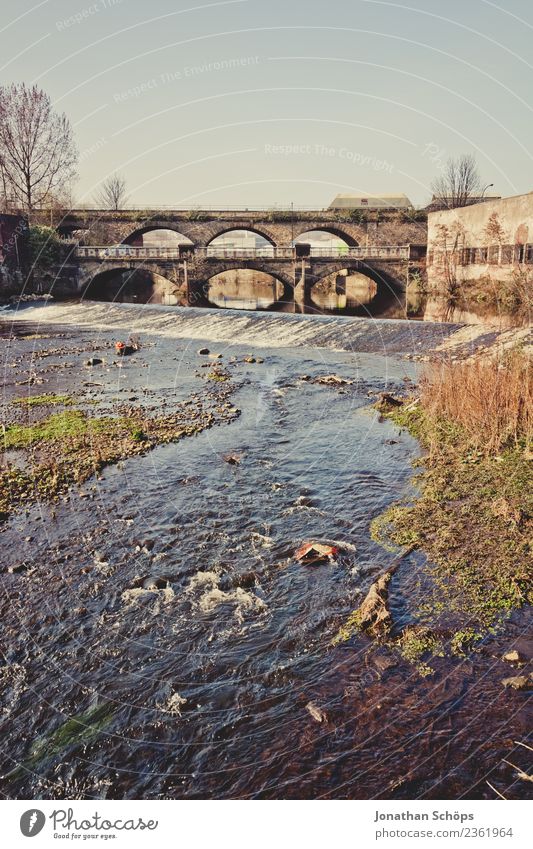 Bridge over the river Sheaf in Sheffield, England sheaf River Arch Archway Brick Water Flow Europe Sky Landscape Stone Old Nature Vacation & Travel