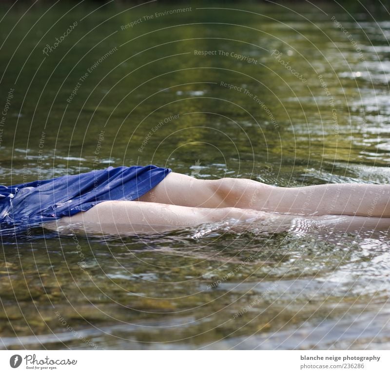 drunk on your tears Skin Wellness Swimming & Bathing Feminine Young woman Youth (Young adults) Woman Adults Legs 1 Human being 18 - 30 years Nature Water River