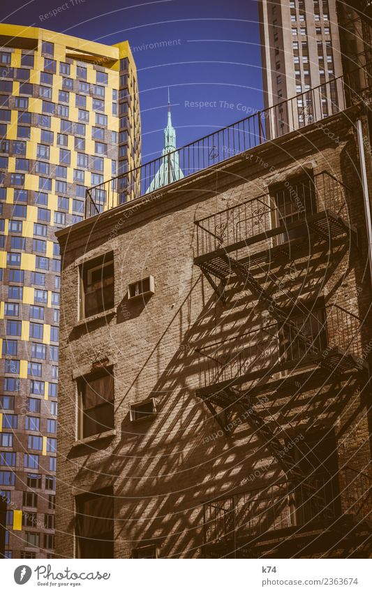 NYC - Architecture III Skyline Worm's-eye view Day Exterior shot Subdued colour Colour photo Town New York City USA Americas Capital city Downtown Deserted