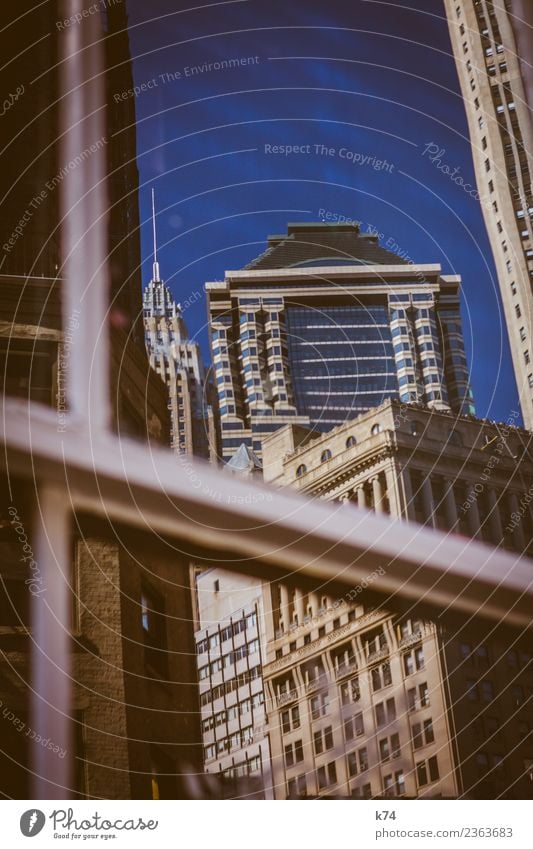 NYC - Architecture IV Skyline Worm's-eye view Day Exterior shot Subdued colour Colour photo Town New York City USA Americas Capital city Downtown Deserted