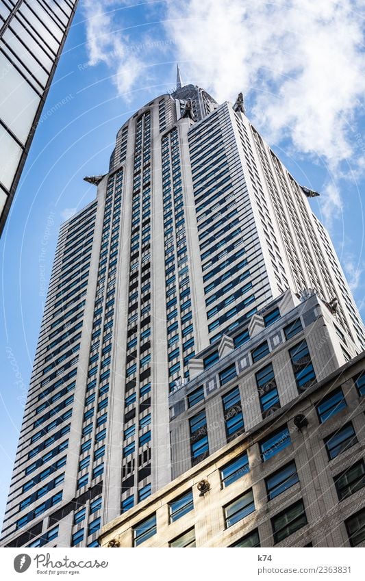 NYC - Chrysler Building II Skyline Worm's-eye view Day Exterior shot Subdued colour Colour photo Town New York City USA Americas Capital city Downtown Deserted